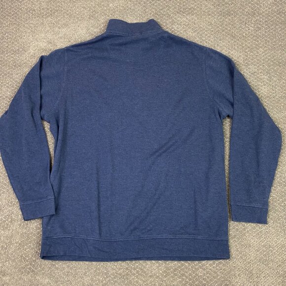 Peter Millar Sweater Men's XXL Blue Crown Comfort Interlock Quarter 1/4 Zip Golf - Picture 5 of 11